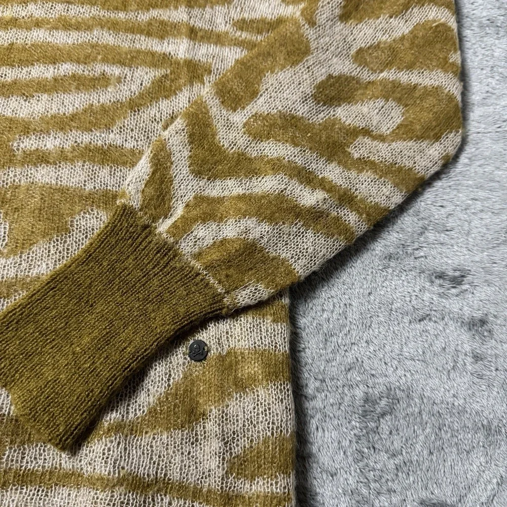 SCALPERS Womens Wool/Alpaca Blend Zebra Pront‎ Longsleeve Size Small